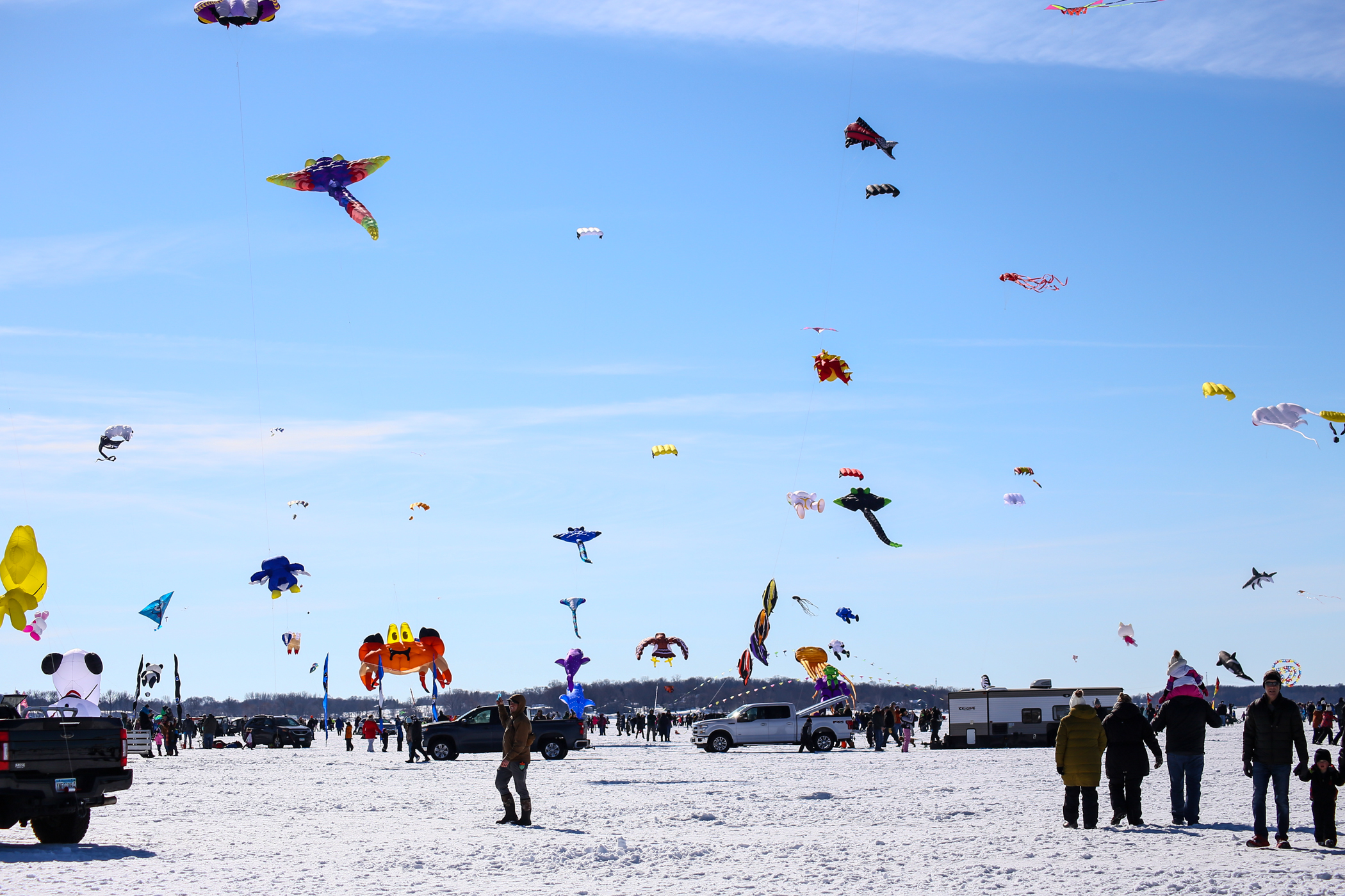 Flying high with Kites on Ice Maple Lake Messenger