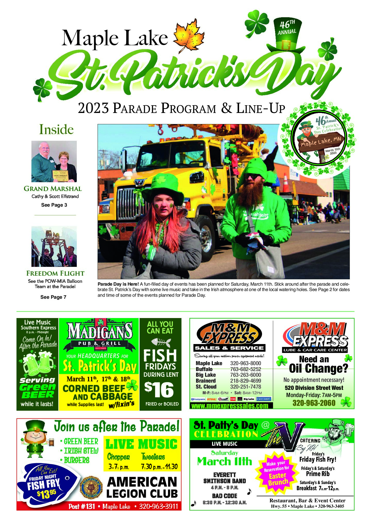 46th Annual St. Patrick’s Day Parade-This year’s Parade Program | Maple ...
